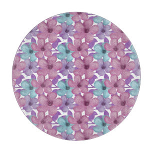 Tabla De Cortar Patrón Floral Pastel