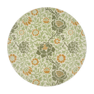 Tabla De Cortar Patrón Floral Verde de William Morris Grafton