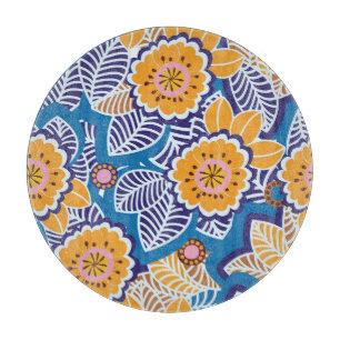 Tabla De Cortar Patrón floral vintage: Elegante diseño