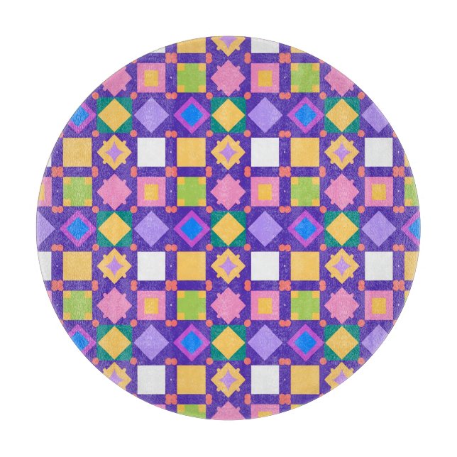 Tabla De Cortar Patrón geométrico abstracto (Anverso)