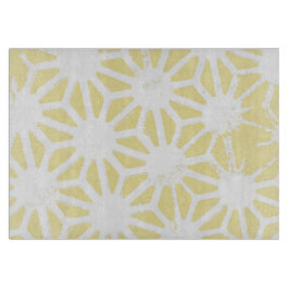 Tabla De Cortar Patrón geométrico amarillo limón
