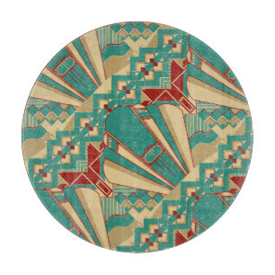 Tabla De Cortar Patrón geométrico Art Deco