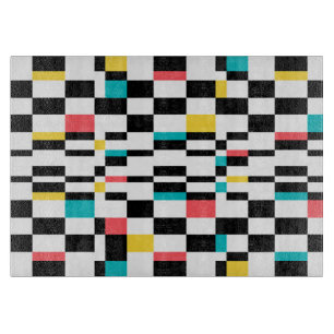 Tabla De Cortar Patrón geométrico colorido, urbano, moderno y de m