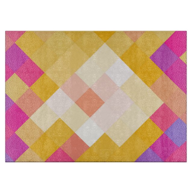 Tabla De Cortar Patrón geométrico moderno mosaico 8 (Anverso)