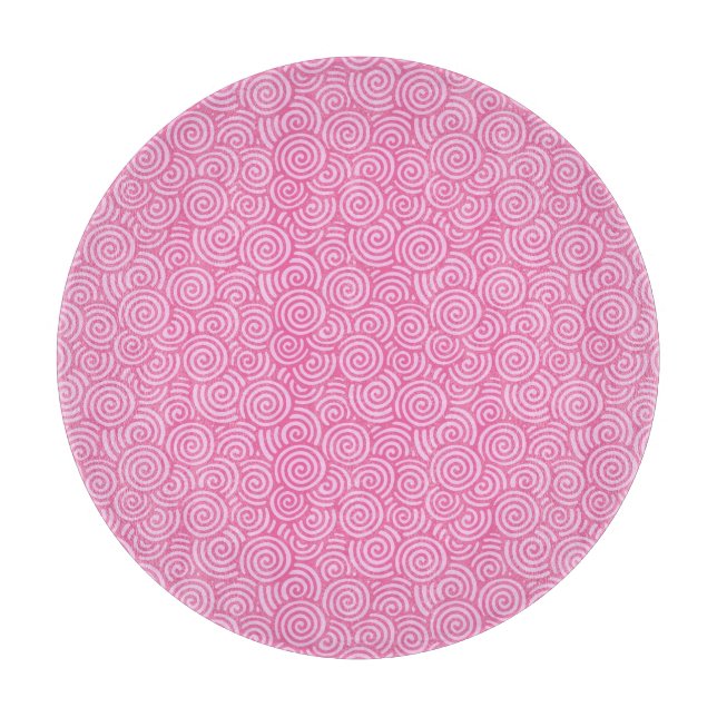 Tabla De Cortar Patrón giratorio japonés - rosa de menta suave (Anverso)