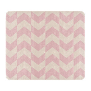 Tabla De Cortar Patrón Herringbone Rubor Placa de corte rosa