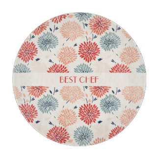 Tabla De Cortar Patrón japonés de crisantemo vintage