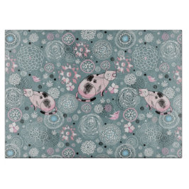 Tabla De Cortar Patrón Kitty de la casa