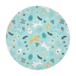 Tabla De Cortar Patrón lindo de conejo de Pascua conejos kawaii hu