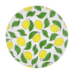 Tabla De Cortar Patrón luminoso de hojas verdes