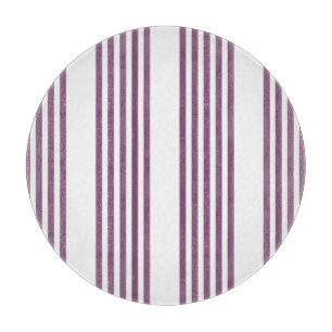Tabla De Cortar Patrón malva morado y blanco de cinco rayas