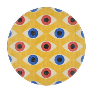 Tabla De Cortar Patrón moderno geométrico abstracto de ojo maligno