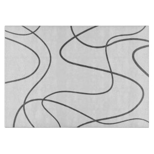 Tabla De Cortar Patrón moderno, urbano, abstracto. Curva, líneas o