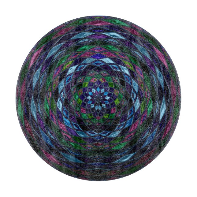 Tabla De Cortar Patrón mosaico abstracto #10 (Anverso)
