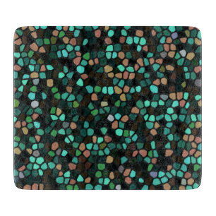 Tabla De Cortar Patrón mosaico multicolor