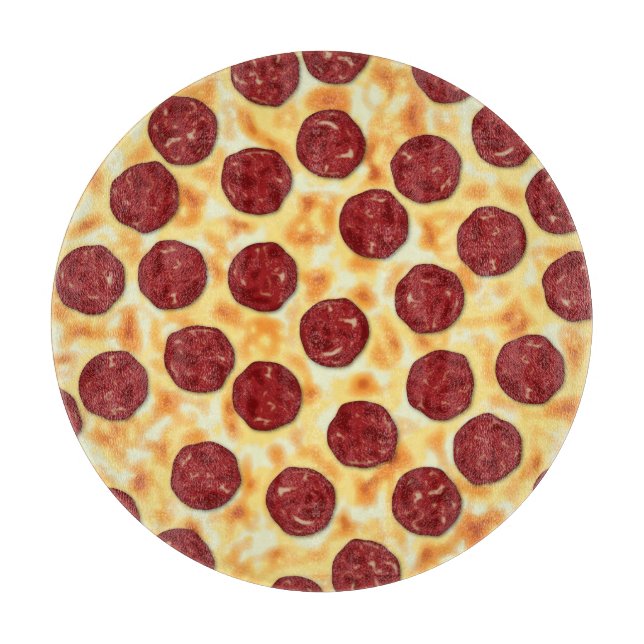 Tabla De Cortar Patrón Pepperoni Pizza (Anverso)
