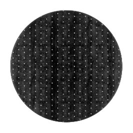 Tabla De Cortar Patrón preppy de puntos de polka blanco y negro