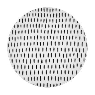 Tabla De Cortar Patrón rayado en blanco y negro: dibujado a mano