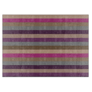 Tabla De Cortar Patrón retro colorido de varias bandas 5