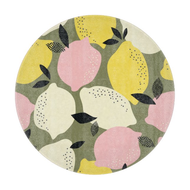 Tabla De Cortar Patrón sin soldadura de cítricos (Anverso)