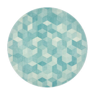 Tabla De Cortar Patrón sin soldadura de color azul hexagonal