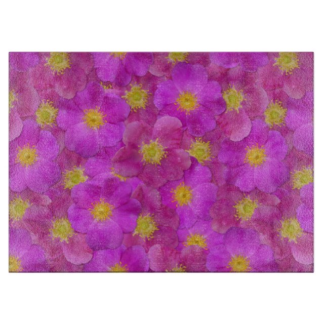 Tabla De Cortar Patrón sin soldadura de Rosa salvaje (Anverso)