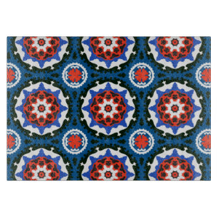 Tabla De Cortar Patrón Suzani con ornamento audaz