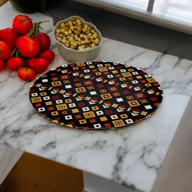 Tabla De Cortar Patrón triangular geométrico (Chopping Board)