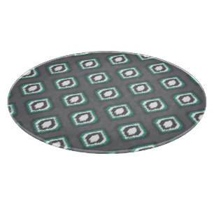 Tabla De Cortar Patrón tribal geométrico retro ikat