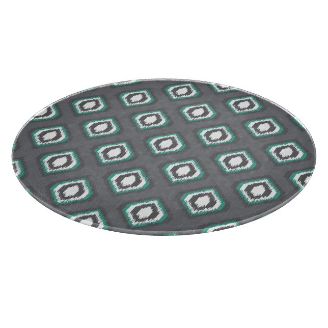 Tabla De Cortar Patrón tribal geométrico retro ikat (Borde)