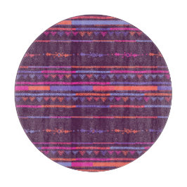 Tabla De Cortar Patrón tribal púrpura