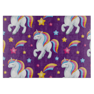 Tabla De Cortar Patrón unicornio de caballo mágico
