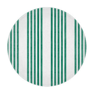 Tabla De Cortar Patrón verde y blanco de cinco rayas