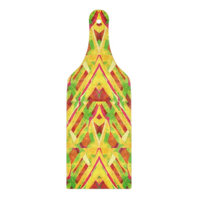 Tabla De Cortar Patrón verde y marrón (Anverso)