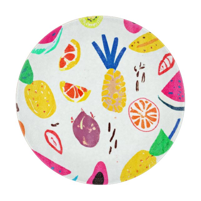 Tabla De Cortar Patrones básicos de frutas tropicales Art. (Anverso)