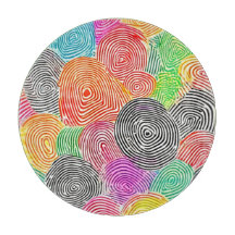 Patrones de huellas digitales coloridos Resumen de