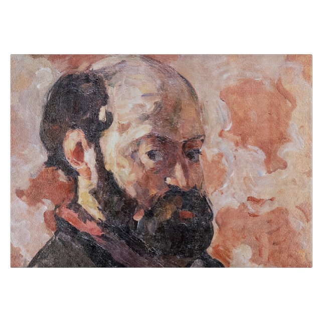 Tabla De Cortar Paul Cezanne - autorretrato de fondo rosa (Anverso)