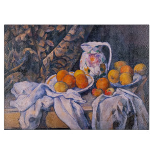 Tabla De Cortar Paul Cezanne - Todavía la vida con una cortina