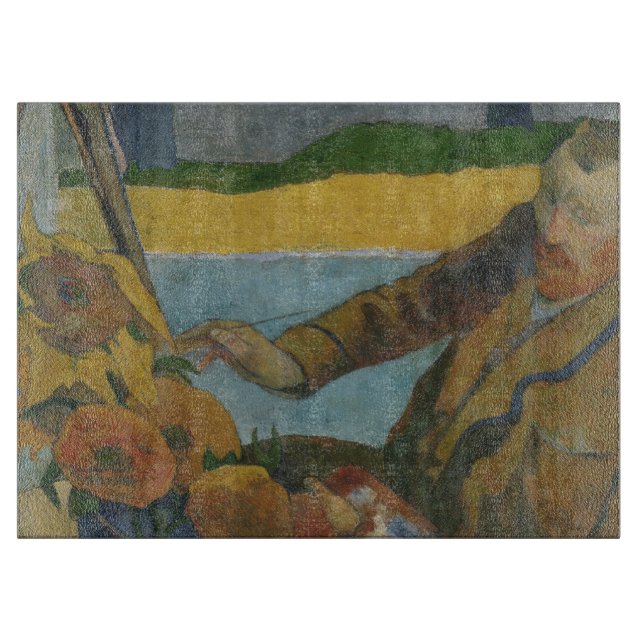 Tabla De Cortar Paul Gauguin Vincent van Gogh pintando girasoles (Anverso)
