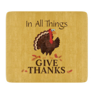 Tabla De Cortar Pavo de Acción de Gracias de Dar Gracias en Todas 