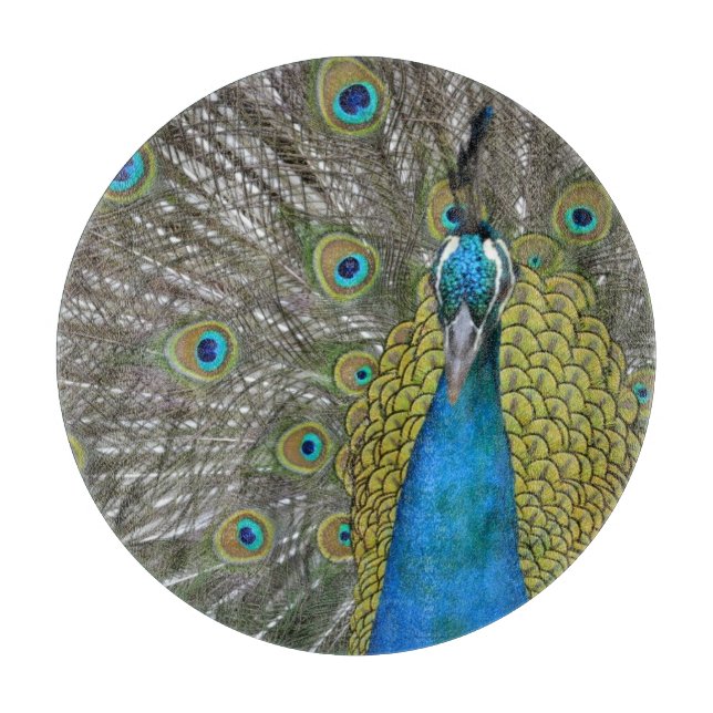 Tabla De Cortar Pavo real de Kauai Hawaii (Anverso)