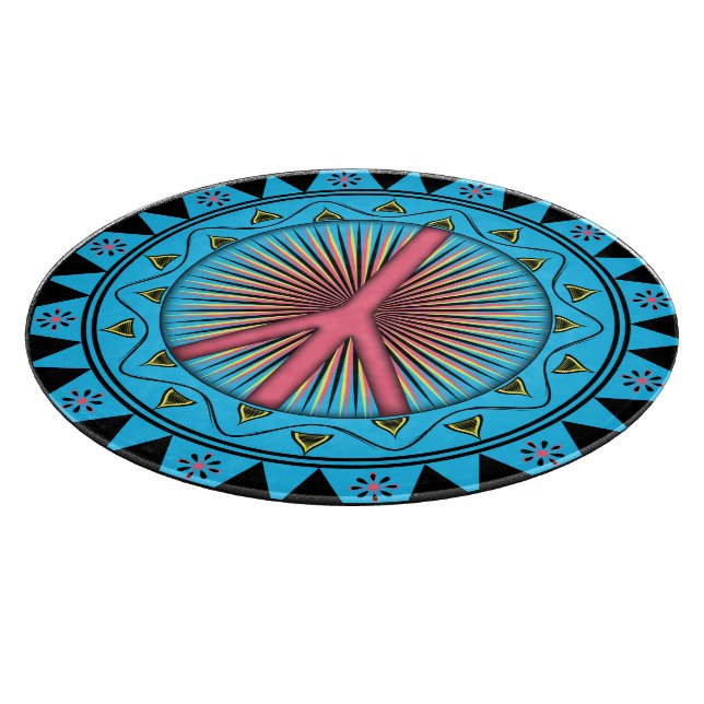 Tabla De Cortar Paz ~ Sol (Borde)