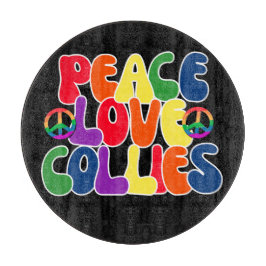 Tabla De Cortar Peace Love Collies