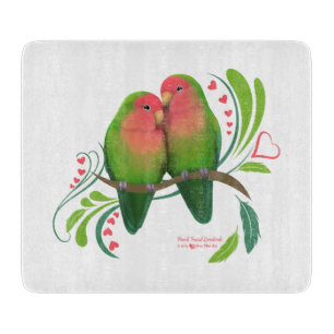 Tabla De Cortar Peach Faced Love Birds