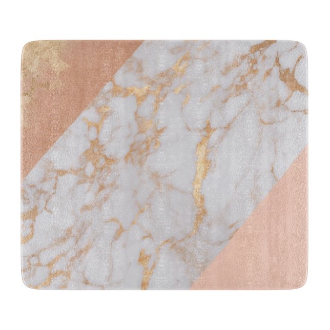 Tabla De Cortar Peachy Marble Elegance (Anverso)