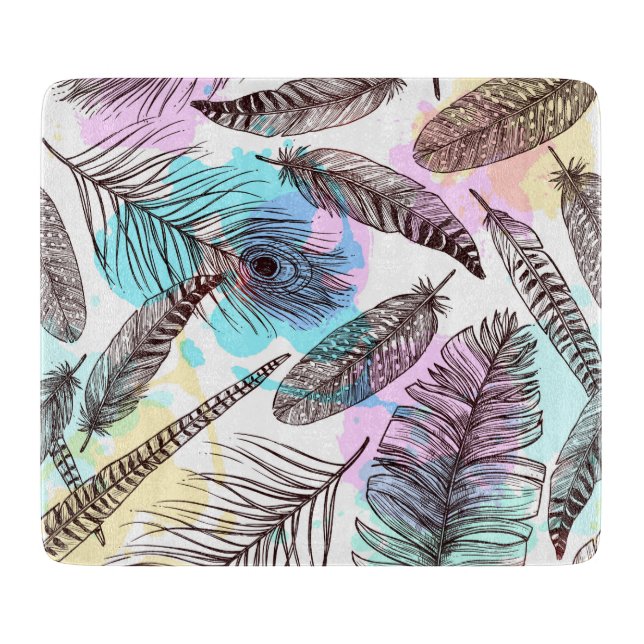 Tabla De Cortar Peacock Feather (Anverso)