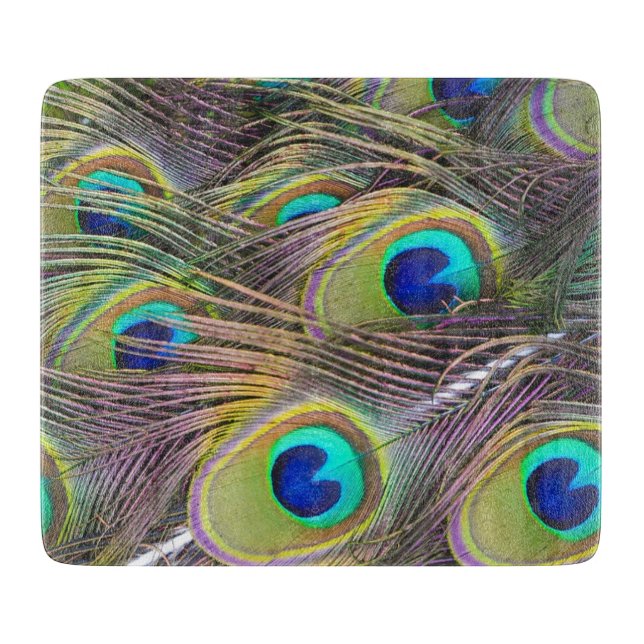 Tabla De Cortar Peacock Feathers (Anverso)