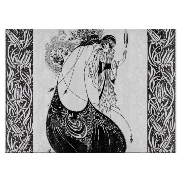 Tabla De Cortar Peacock Skirt Beardsley Art Nouveau (Anverso)