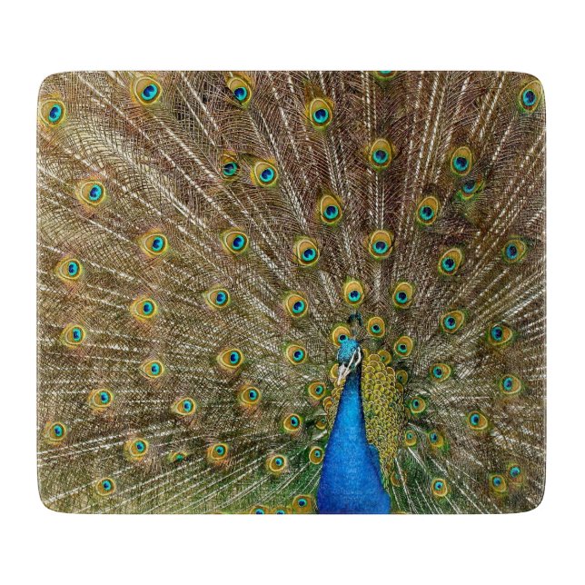 Tabla De Cortar Peacock Tail Feathers (Anverso)