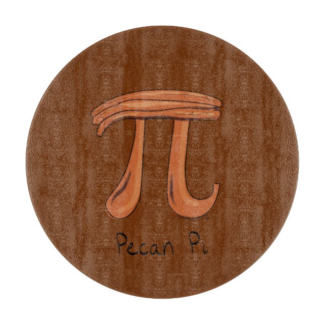 Tabla De Cortar Pecan Pi Cute Math Pi Day Pitting Board (Anverso)